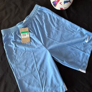 Nike Light Blue Boys Athletic Shorts with Swoosh